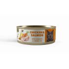 Karma mokra dla kota AMITY Chicken & Salmon Adult 24 x 80 g (kurczak + łosoś) - data ważności 6/2024r.