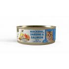 Karma mokra dla kota AMITY Mackerel Sardine & Salmon Adult 24 x 80 g (makrela + sardynka + łosoś) - data ważności 06/2024r.
