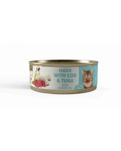 Karma mokra dla kota AMITY Hake Cod & Tuna Sterilized 24 x 80 g (morszczuk + dorsz + tuńczyk)