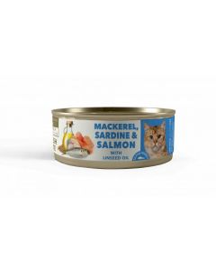 Karma mokra dla kota AMITY Mackerel Sardine & Salmon Adult 24 x 80 g (makrela + sardynka + łosoś) - data ważności 06/2024r.