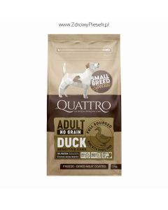 Karma Quattro Adult Duck Small Breeds 7 + 1,5 kg Promocja! GRAIN FREE (kaczka)