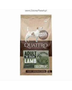 Karma Quattro Adult Lamb Small Breeds 7 + 1,5 kg Promocja! GRAIN FREE (jagnięcina nowozelandzka)