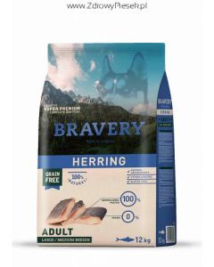 Karma Bravery Herring Adult Medium/Large Breeds 12 kg GRAIN FREE (śledź)