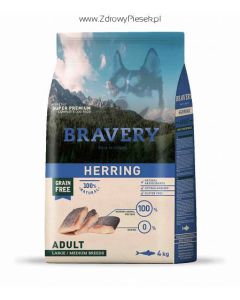 Karma Bravery Herring Adult Medium/Large Breeds 70 g GRAIN FREE (śledź)