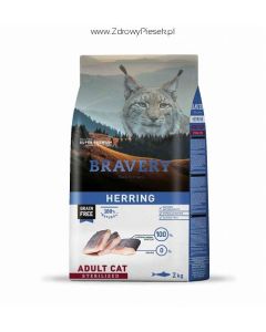 Karma dla kota Bravery Herring Sterilized 2 kg GRAIN FREE (śledź) data ważności: 5/11/2023