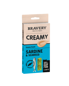 14 x Bravery Creamy przysmak dla kota Sardine & Seaweed 4 x 14 g (sardynka i algi)