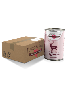 Karma HERZENS HUND Hirsch Pure Meat 12 x 400 g (100% mięsa z jelenia)